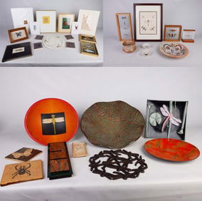 A Large Collection of Dragonfly, Moth and Bug Decor