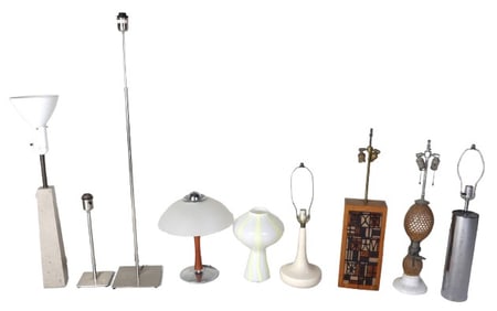 (9) Vintage and Mid-Century Lamps