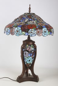 Reproduction Leaded Glass Table Lamp