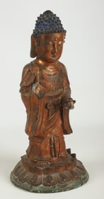 Bronze Patinated Figure of a Buddha