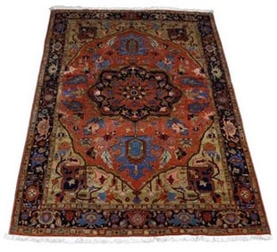 7'10" x 10'11" Modern Heriz Rug