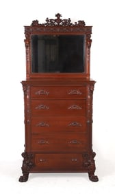 G Vollmer & Son Figural Carved Chest