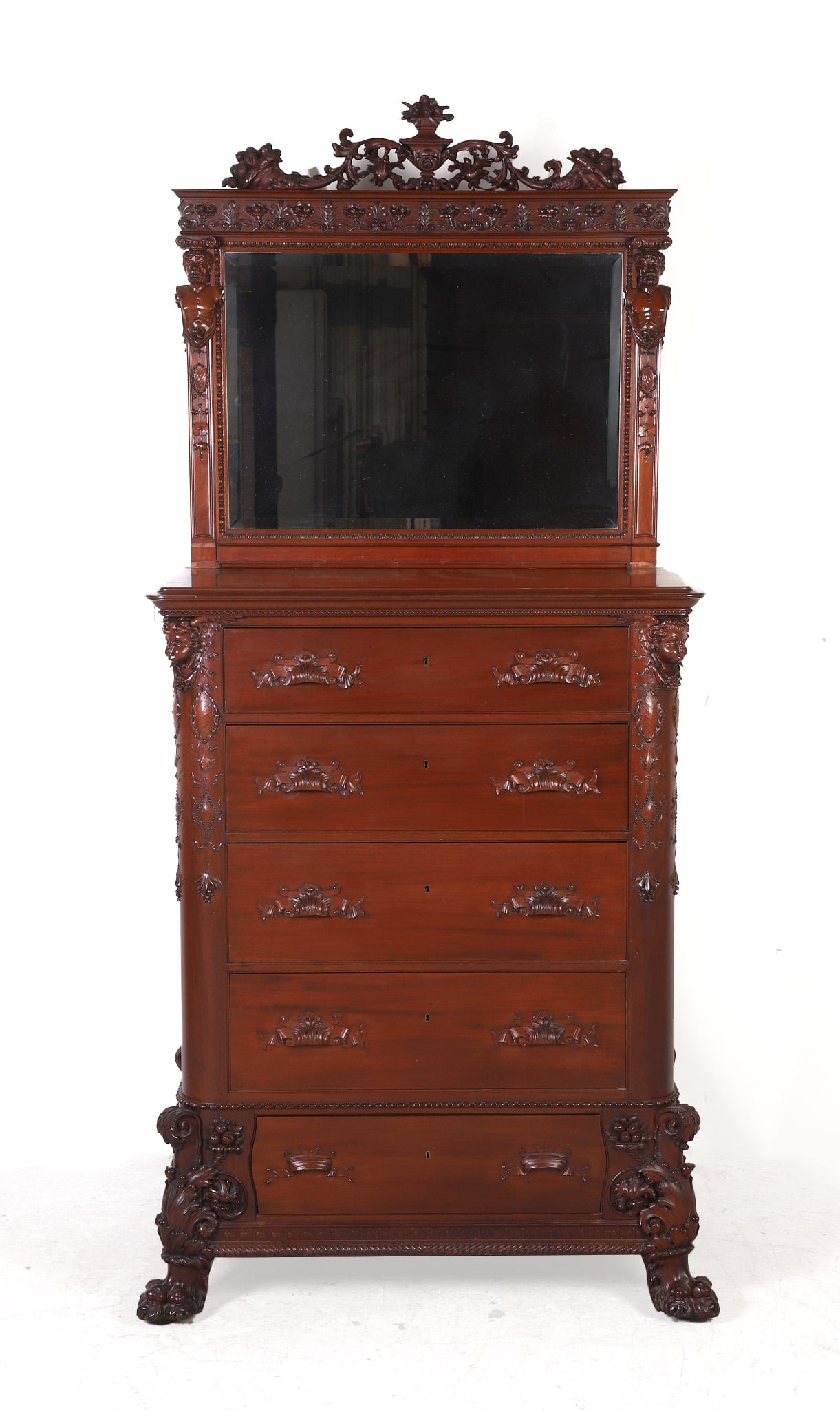 G Vollmer & Son Figural Carved Chest (1 of 15)