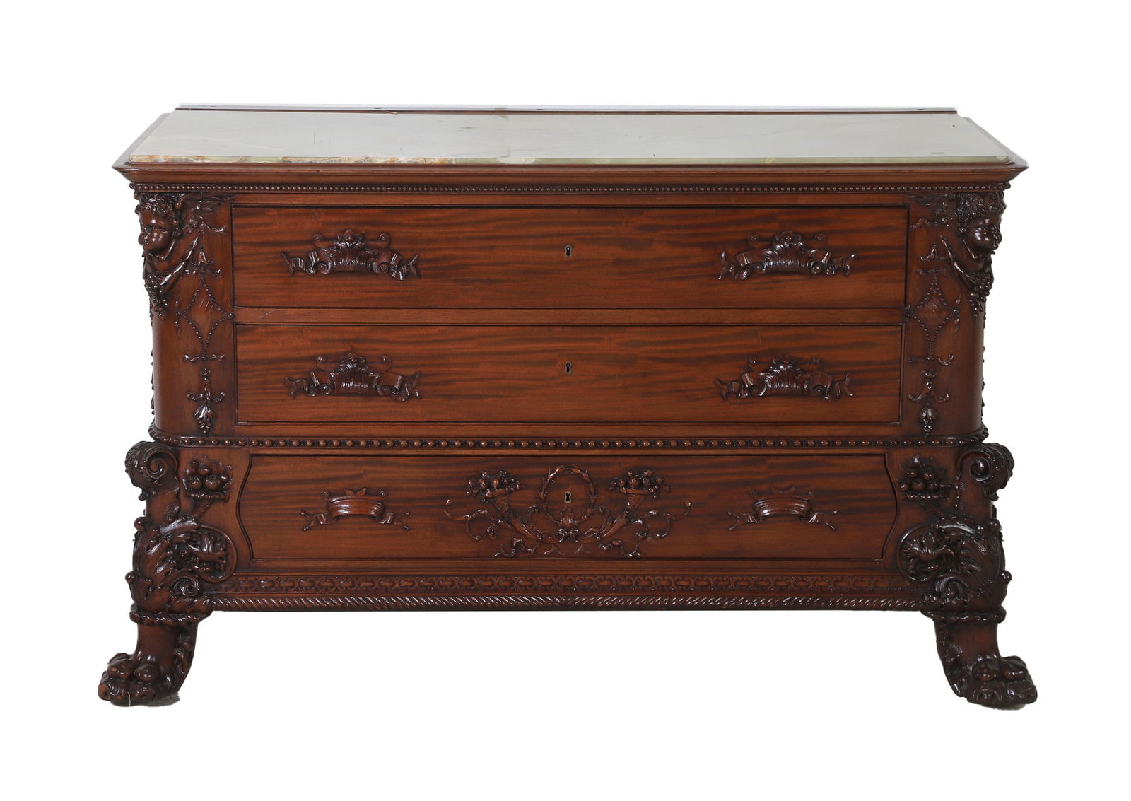G Vollmer & Son Figural Carved Chest (1 of 10)