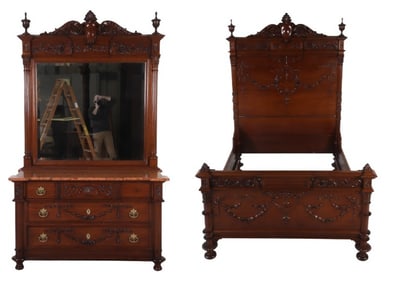 Philadelphia Renaissance Revival 2-Piece Bedroom Set