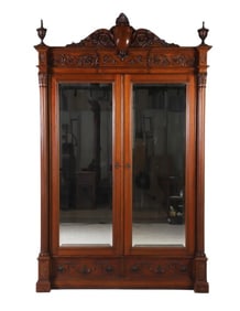 Philadelphia Renaissance Revival Carved Armoire