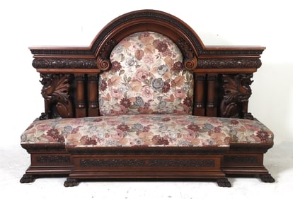 Philadelphia Figural Carved Griffin Sofa