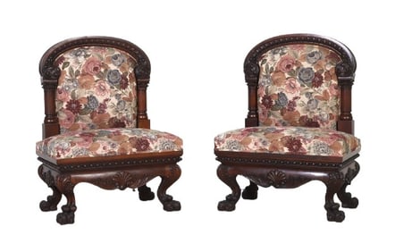 Pair Victorian Classical Revival Chairs