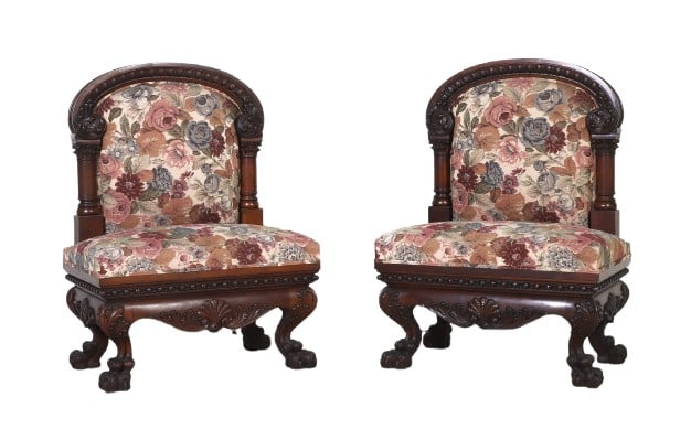 Pair Victorian Classical Revival Chairs (1 of 7)