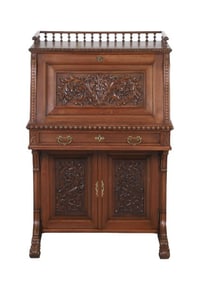 Philadelphia Renaissance Revival Slant Front Desk