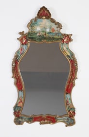 Italian Florentine shell carved mirror