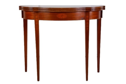 Federal mahogany console to games table