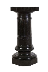 Victorian green granite pedestal