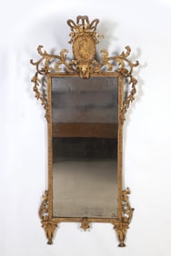 18th c. Continental gilt gesso mirror