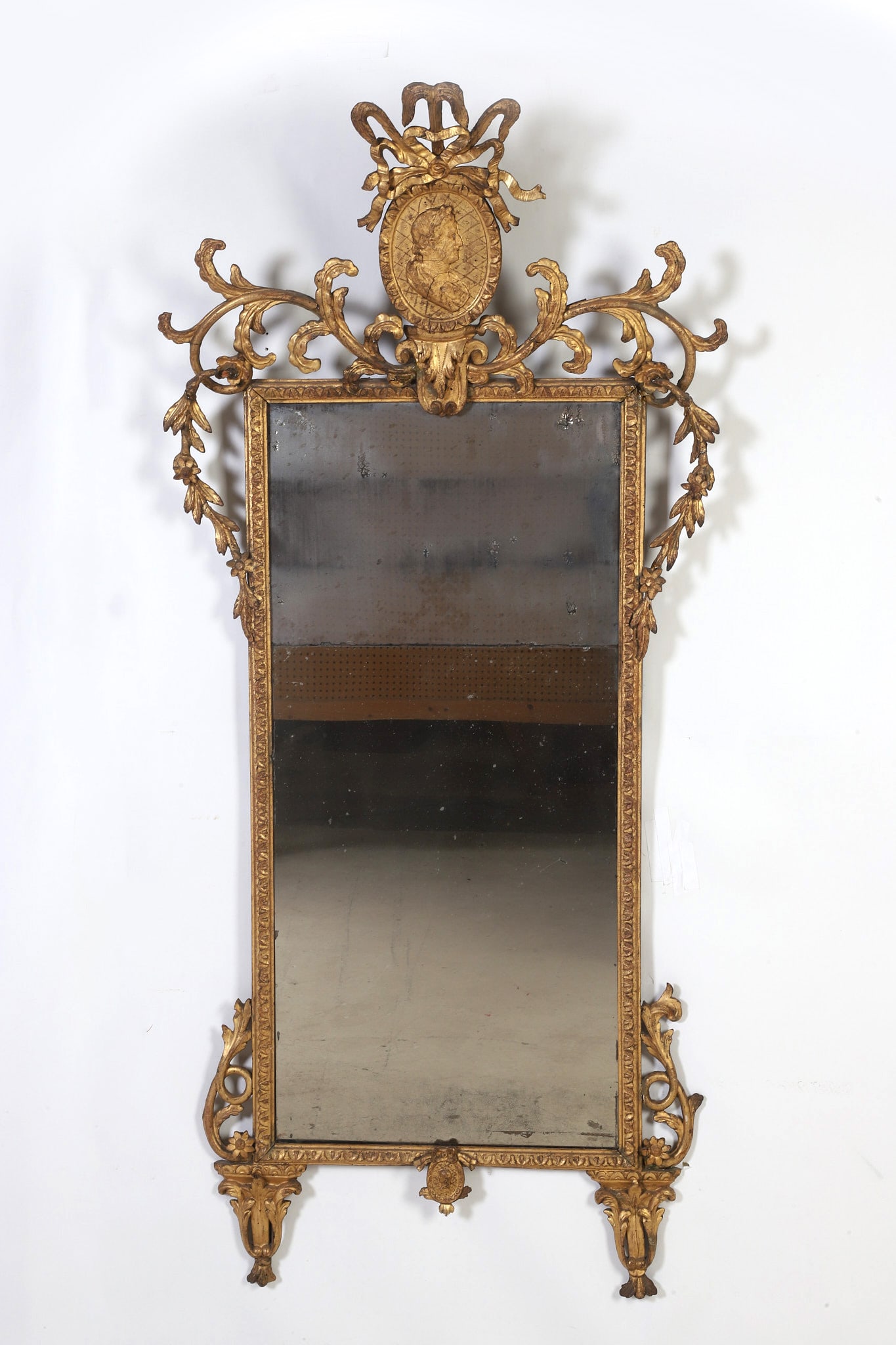 18th c. Continental gilt gesso mirror (1 of 6)