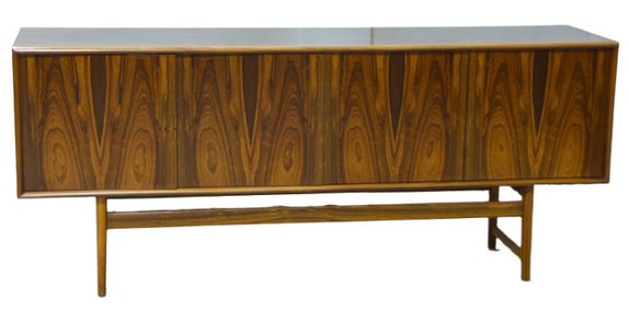 Modern rosewood low sideboard in the manner of Torbjorn Afdal
