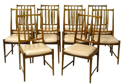 Ten Danish modern rosewood dining chairs