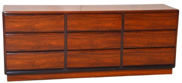 Brouer Danish modern rosewood triple dresser