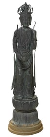 Lead Sculpture of a Far Eastern Deity