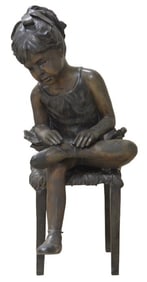 Large Bronze Sculpture "Young Ballerina"