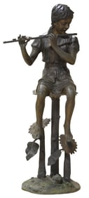 Large Bronze Sculpture "Sunflower Girl"
