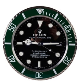 Watch Dealer Display Clock Rolex Kermit