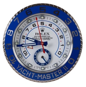 Watch Dealer Display Clock Rolex Yachtmaster II