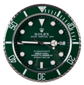 Watch Dealer Display Clock Rolex Hulk