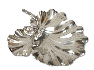 Plateria I Vigueras Mexican Sterling Leaf Form Dish