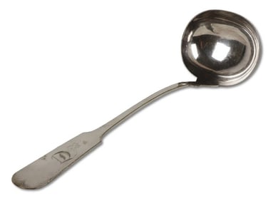 F Curtis Connecticut Coin Silver Ladle