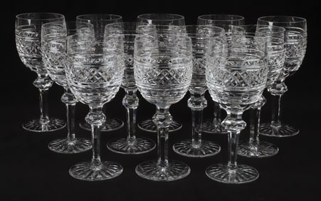(12) Waterford 'Castletown' Water Goblets