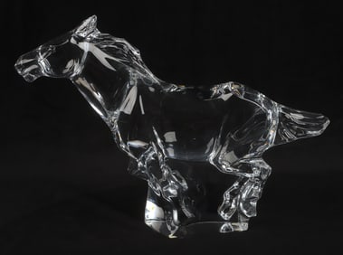 Baccarat Crystal Figure of a Running Horse