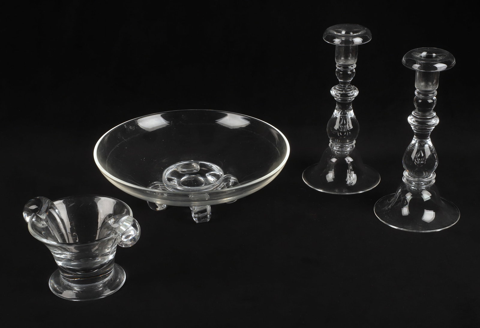 Steuben Footed Center Bowl, Candlesticks and Dish (1 of 14)