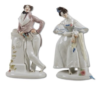 Meissen Porcelain 'Geck & The Biedermeierdame'