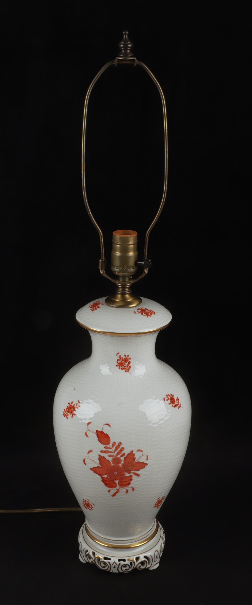Herend Chinese Bouquet Porcelain Table Lamp (1 of 8)