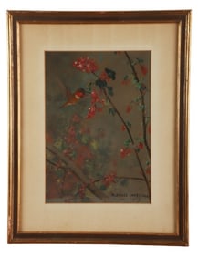 Robert Bruce Horsfall "Hummingbird & Red Trumpets"