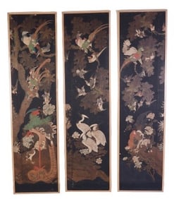 Chinese Triptych Painting