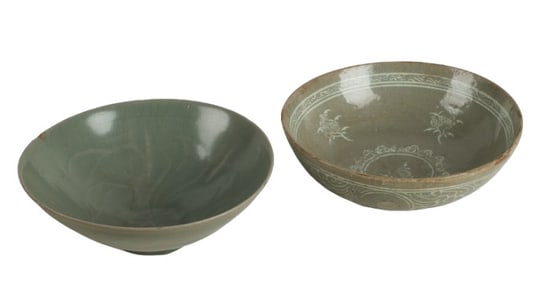 (2) Korean Celadon Bowls