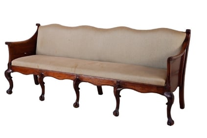 Antique walnut continental settee
