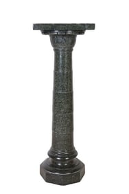 Verdigris marble pedestal