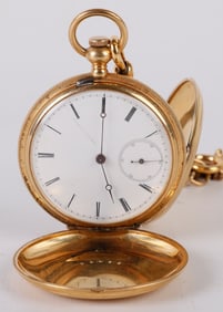 18K Yellow Gold Hunt Case Pocketwatch