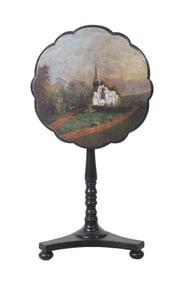 Victorian papier-mache tilt top table