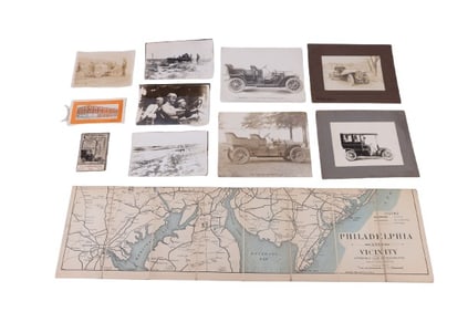 Philadelphia Map and Automobilia Grouping