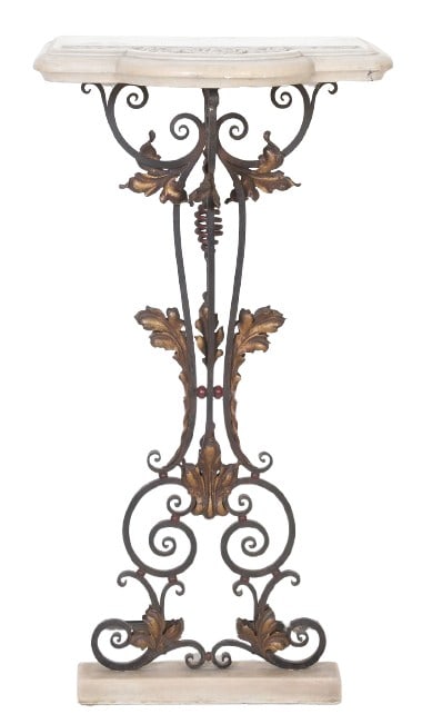 Limestone and wrought iron console (1 of 3)