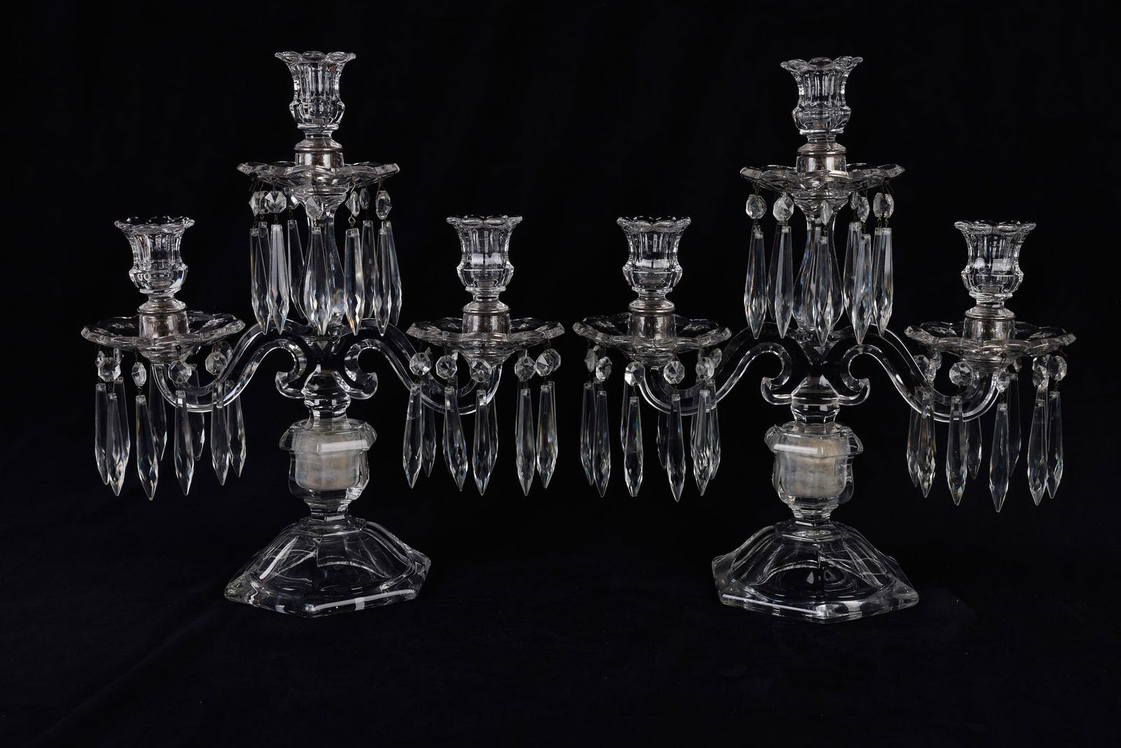 Heisey 'Old Washington' 3-Light Candelabra Pair (1 of 4)