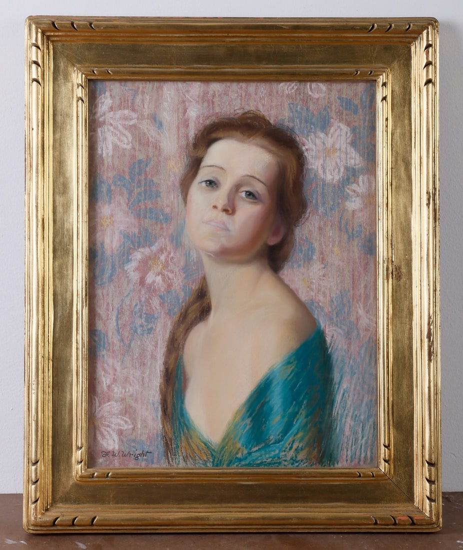 F W Wright Portrait in Newcomb Macklin Frame (1 of 3)