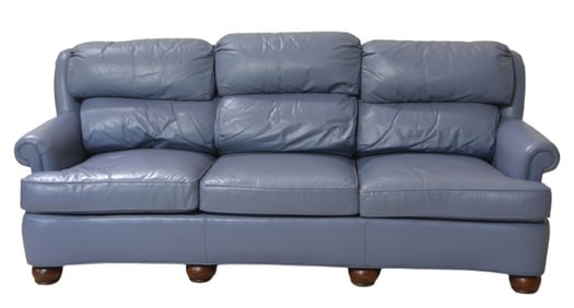Thomasville leather 3-seat sofa