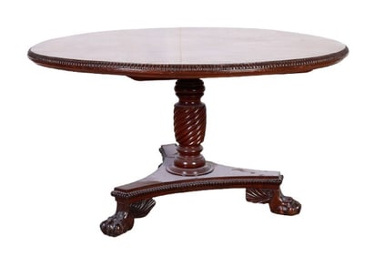Mahogany & rosewood tilt top foyer table