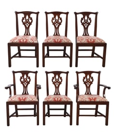 (6) Henkel-Harris Chippendale style dining chairs