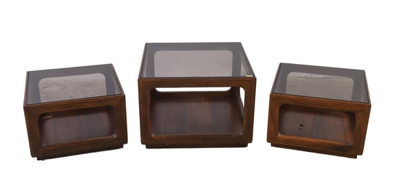 Lot of three vintage MCM Lane tables